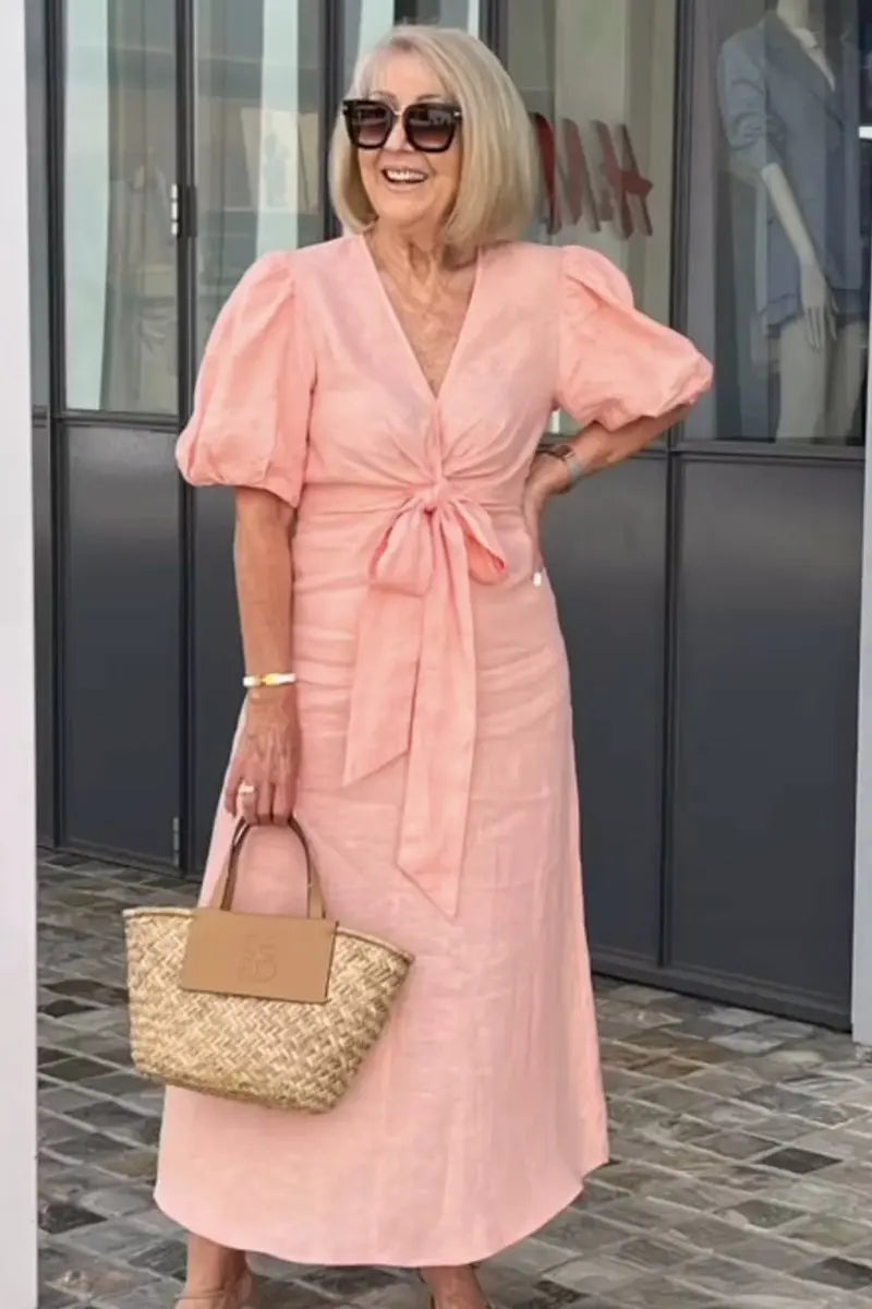 JODI | Loose V-neck Midi Dress
