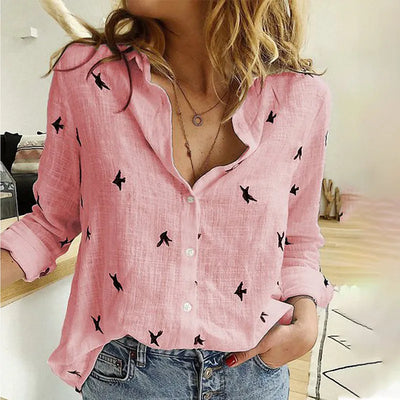 SABRINA | Cotton Long Sleeve Shirt Top