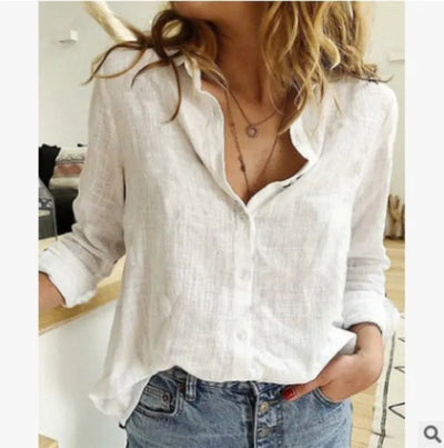 SABRINA | Cotton Long Sleeve Shirt Top