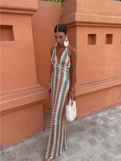 ROXANNE | Halter Neck Backless Dress