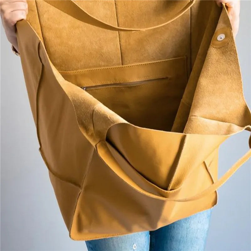 ﻿MILLY | Oversized Leather Tote Bag
