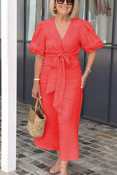 JODI | Loose V-neck Midi Dress