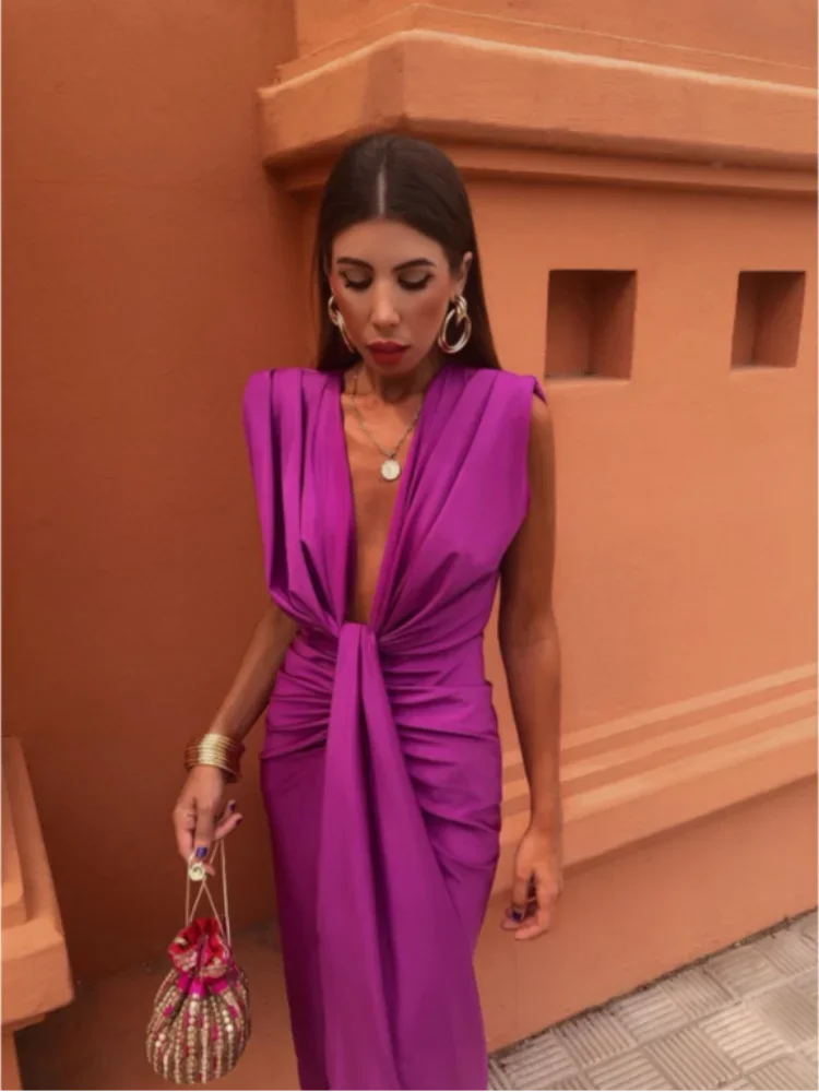 MORIAH | Women's Long Pleated Dress