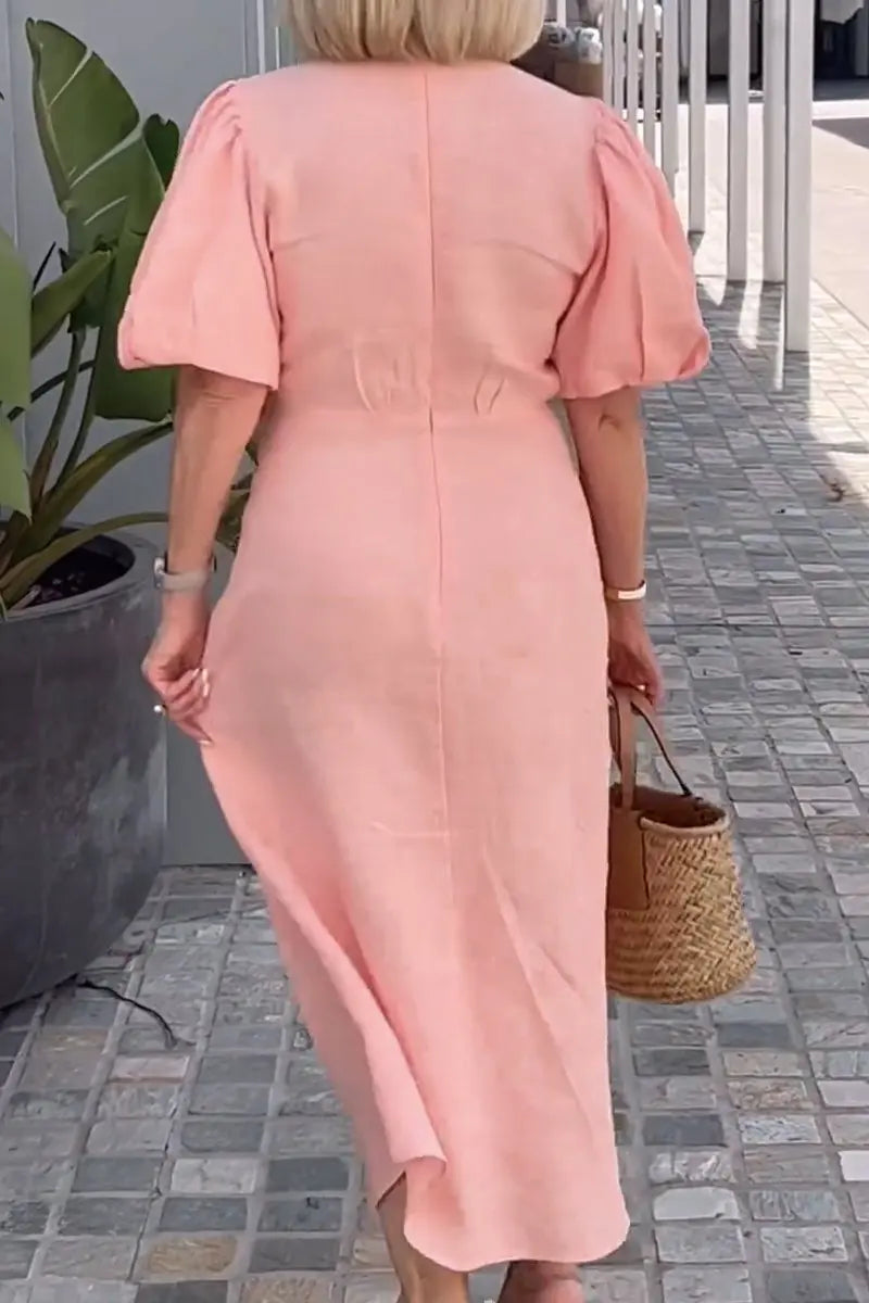 JODI | Loose V-neck Midi Dress