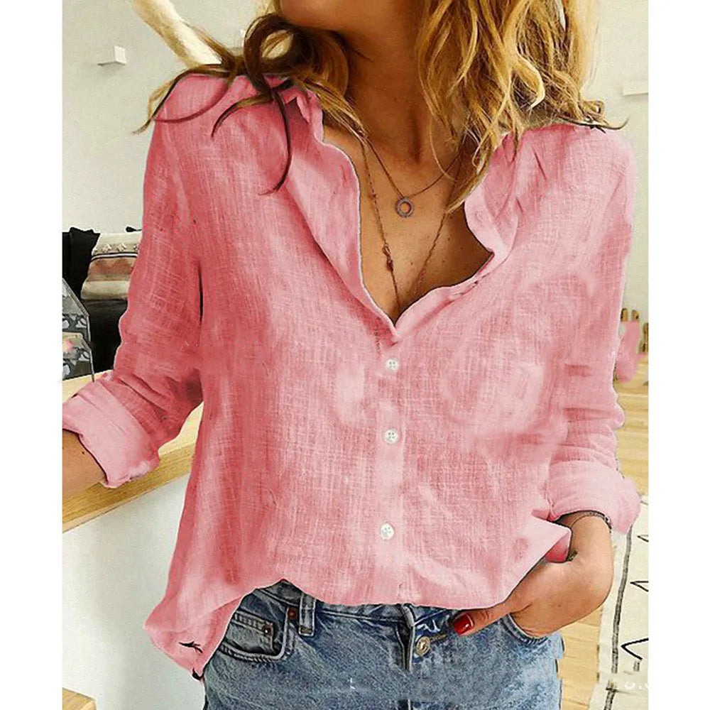 SABRINA | Cotton Long Sleeve Shirt Top