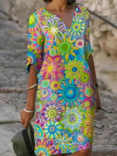 BETH | Colorful Floral Dress