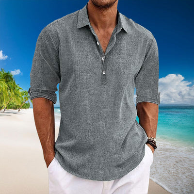 TYLER |  Casual Linen Long Sleeve Shirt