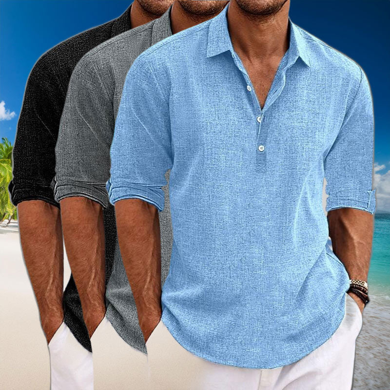 TYLER |  Casual Linen Long Sleeve Shirt