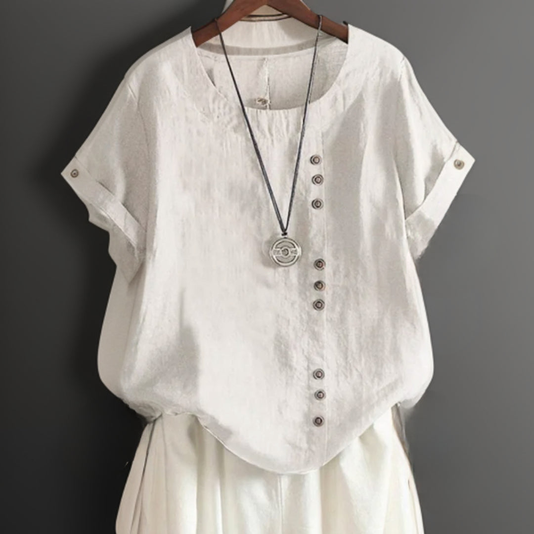 ISLA | Button Detail T-Shirt