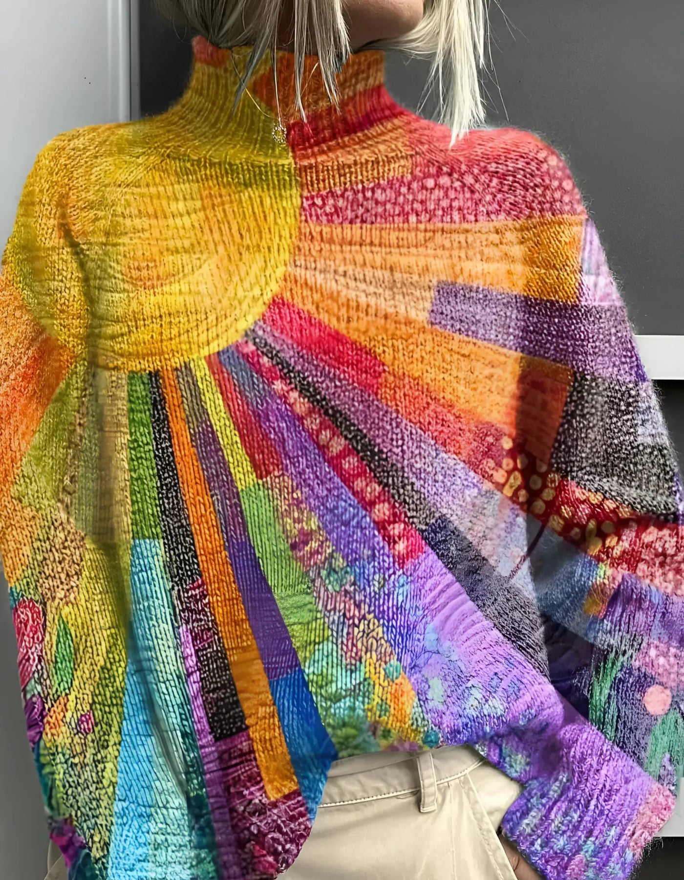 ADINDA | Cheerful Colorful Turtleneck