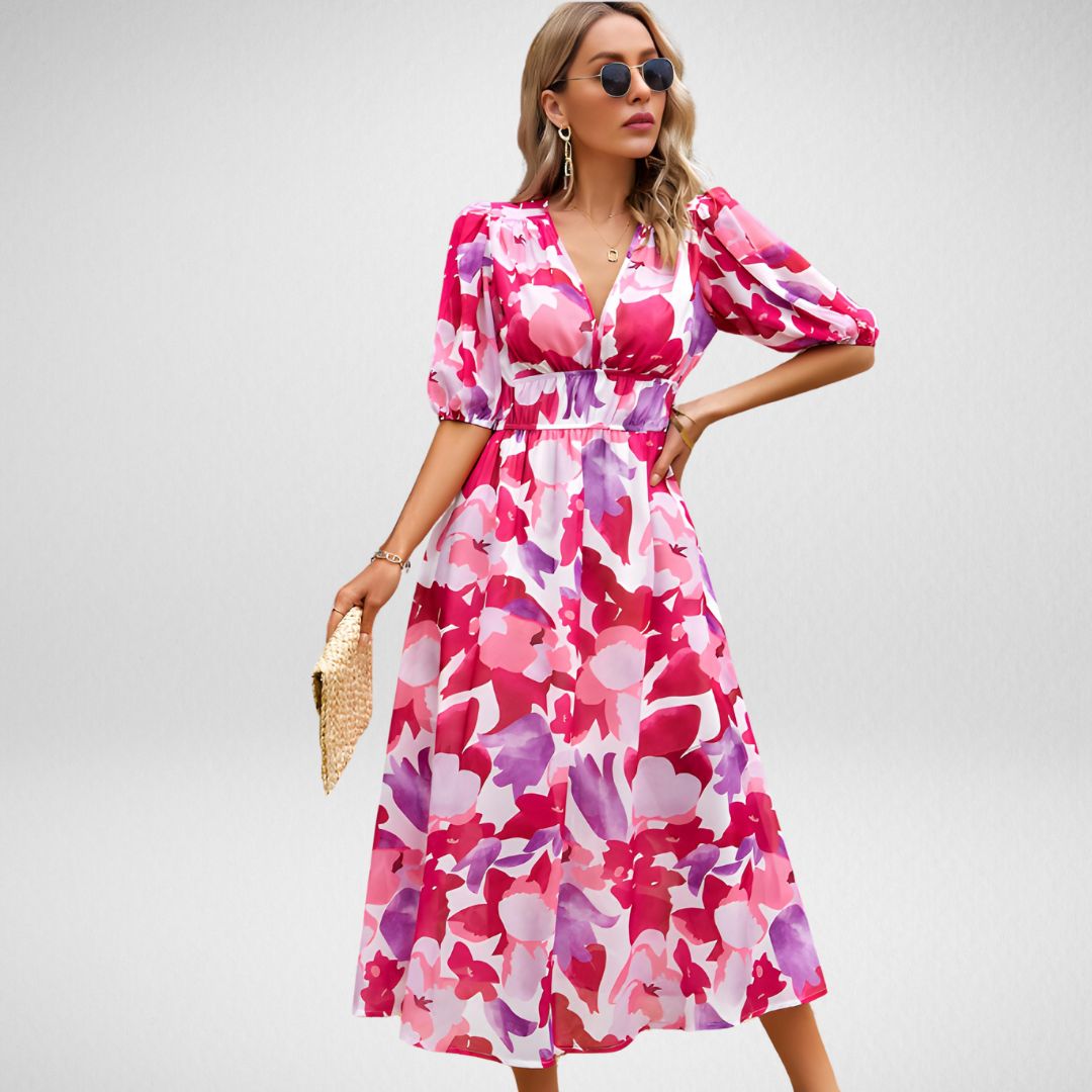 STELLA | Charming V-Neck Dress