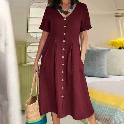 YASMIN | Effortless Button Dress