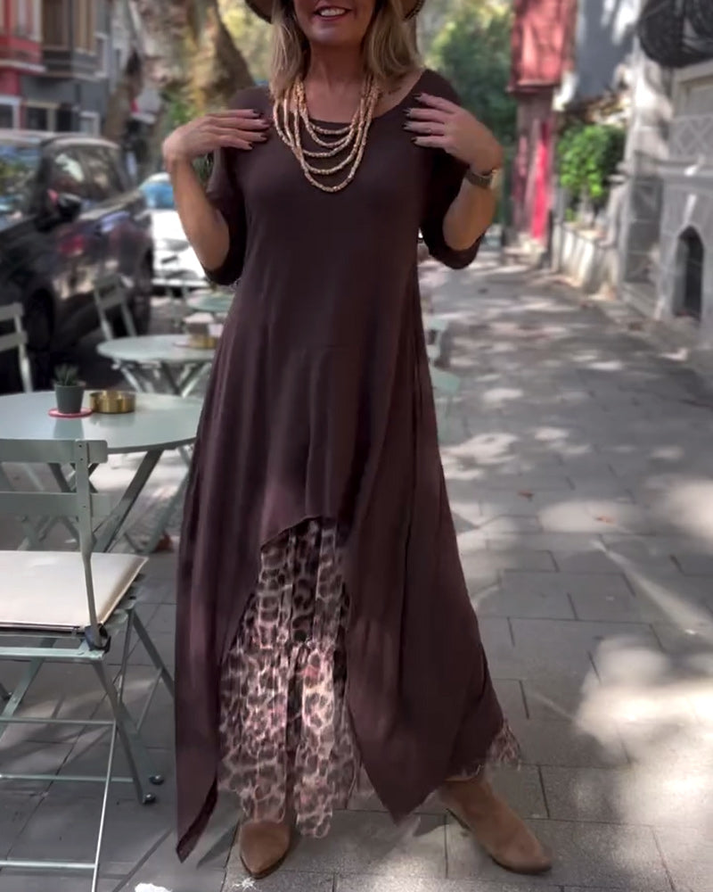 RAFFAELLA | Asymmetrical Long Sleeve Dress with Tulle Effect Skirt for a Chic and Unique Look