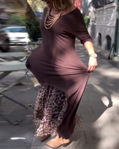 RAFFAELLA | Asymmetrical Long Sleeve Dress with Tulle Effect Skirt for a Chic and Unique Look