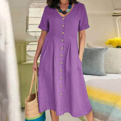 YASMIN | Effortless Button Dress