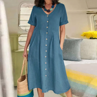 YASMIN | Effortless Button Dress