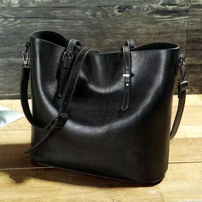NICOLE | Vintage leather shoulder handbag