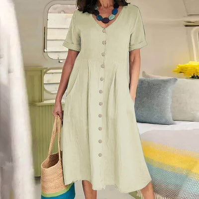 YASMIN | Effortless Button Dress