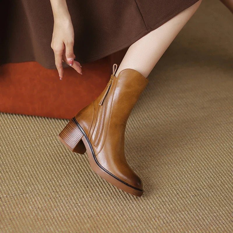 GRACE | Leather Ankle Boots
