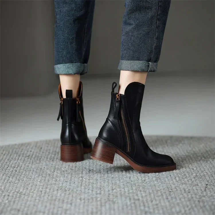 GRACE | Leather Ankle Boots