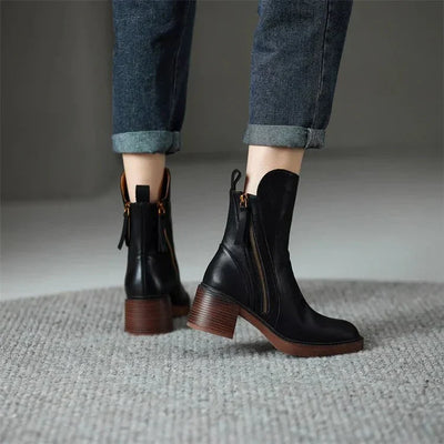 GRACE | Leather Ankle Boots