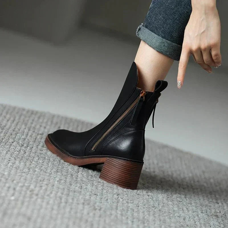 GRACE | Leather Ankle Boots