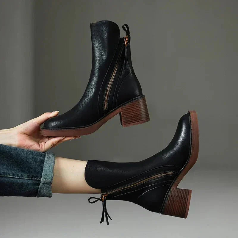 GRACE | Leather Ankle Boots