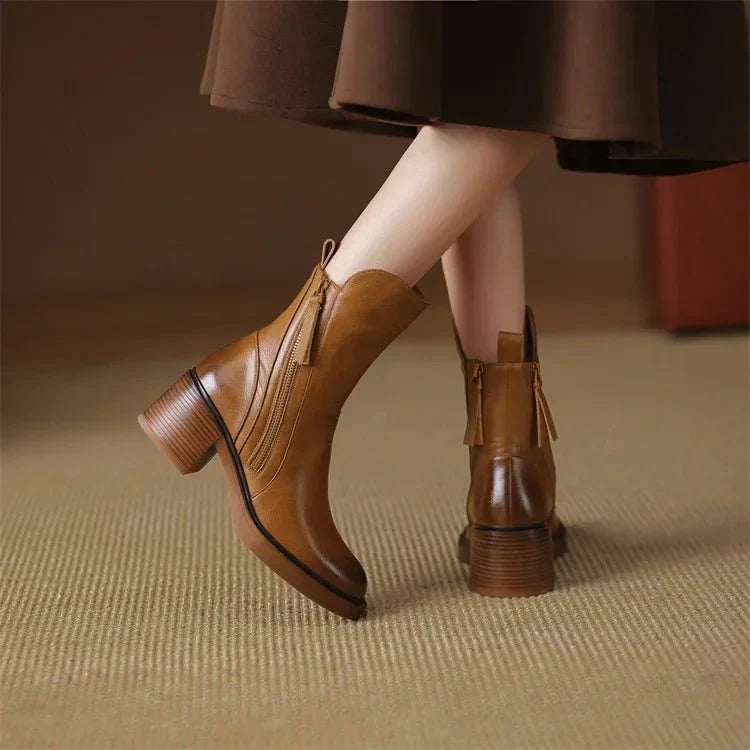GRACE | Leather Ankle Boots
