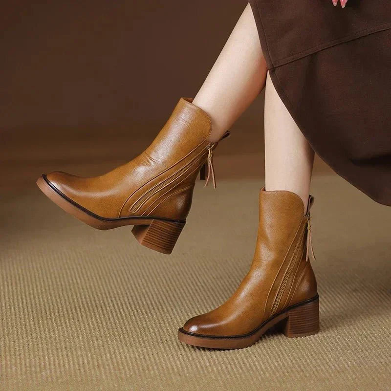 GRACE | Leather Ankle Boots