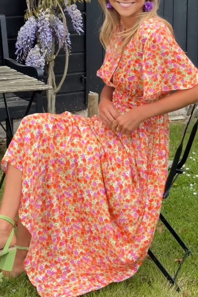 MARIELLA | Long Floral Dress with a Romantic and Light Style