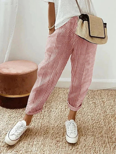 AVERY | Striped Cotton Relax Pants