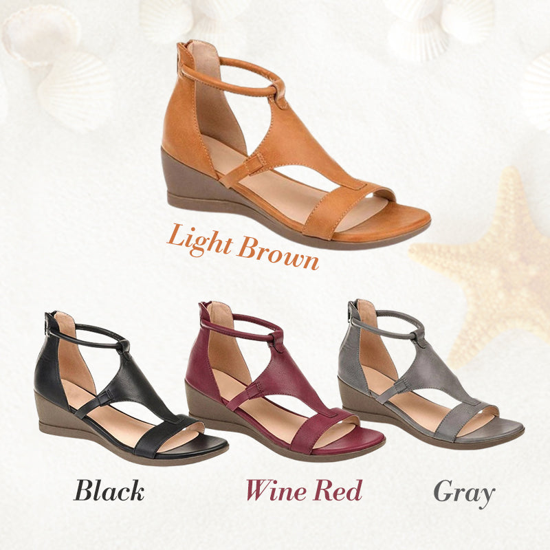 ANNE | Orthopedic leather sandals with heel