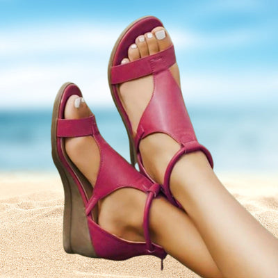 ANNE | Orthopedic leather sandals with heel