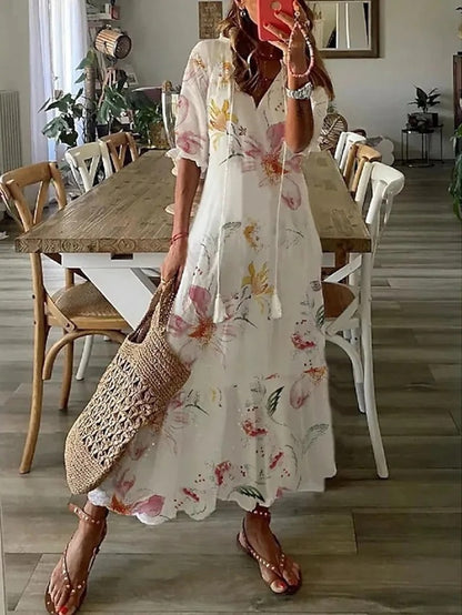 SIDSEL | Elegant Boho Dress with belly coverage