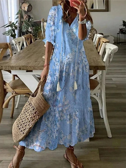 SIDSEL | Elegant Boho Dress with belly coverage