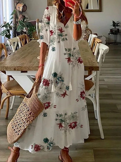 SIDSEL | Elegant Boho Dress with belly coverage