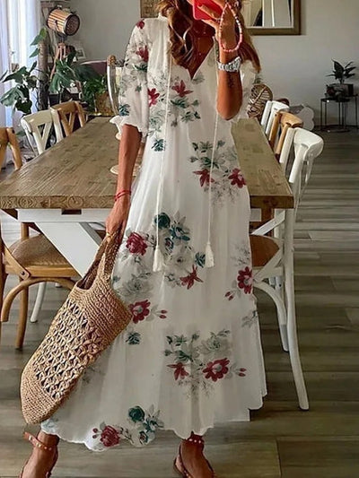 SIDSEL | Elegant Boho Dress with belly coverage