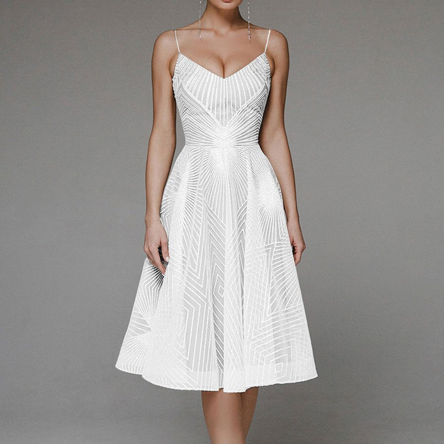 IRMA | Women's Summer Sling Embroidered Sleeveless Dress