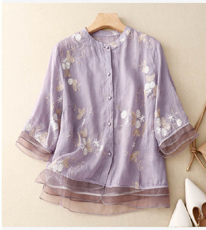 ELOISE | Embroidered Cotton Blouse