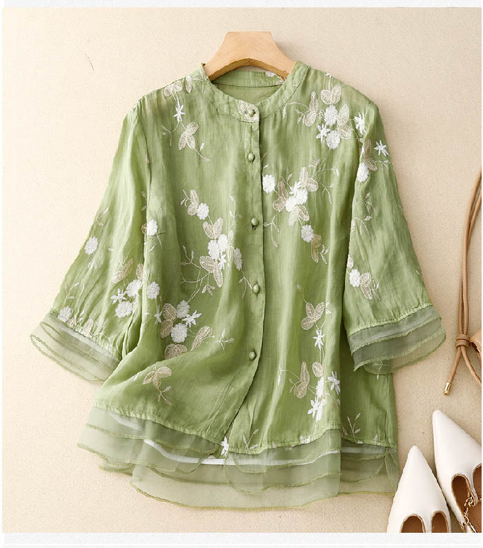 ELOISE | Embroidered Cotton Blouse